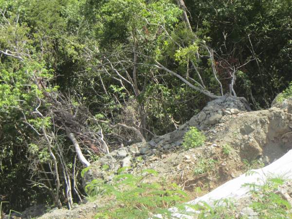 Collapsed gabion basket on NPS land - File photo