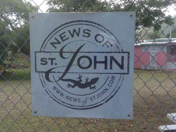 News of St. John Coral Bay Sign 2