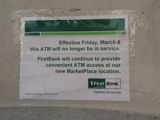 first bank sign