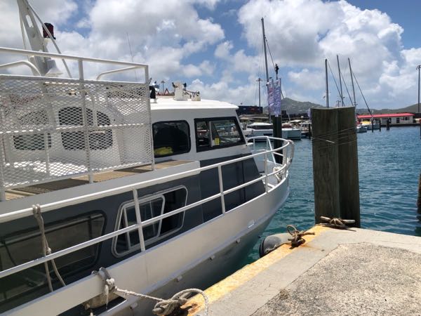 The Crown Bay ferry at the marina in St. Thomas. 
