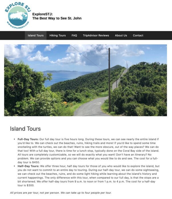 Introducing Explore STJ... Our Island Tours Have a New Name & New Look! 5