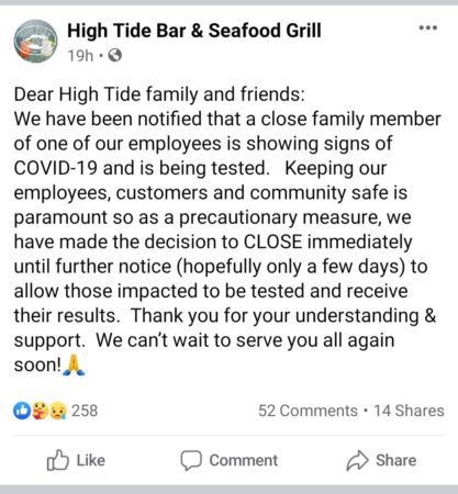 COVID Update: Restaurant Closures, States Added to Mandatory Testing List 15