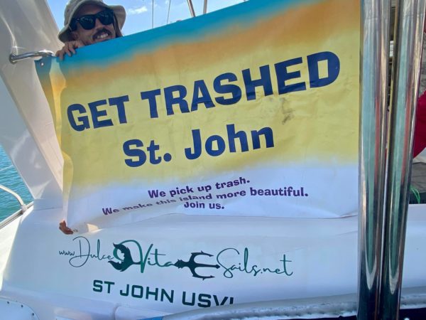 Let's Talk Trash- Dulce Vita Sails and Get Trashed St. John Coordinate to Clean-Up Brown Bay 7