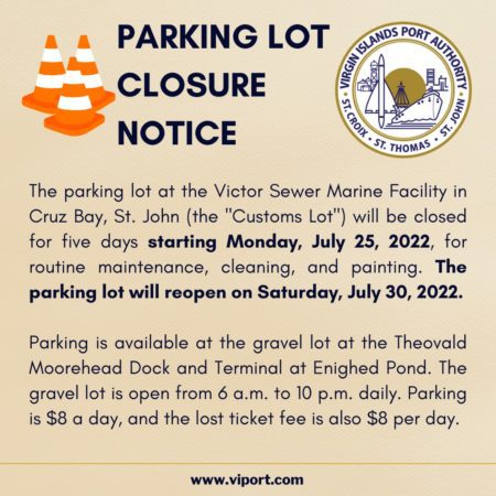 Customs Parking Lot Closed Next Week 2