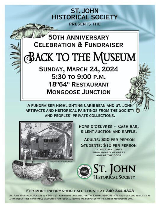 St. John Historical Society Presents their 50th Anniversary Fundraiser on Sunday, March 24th 1