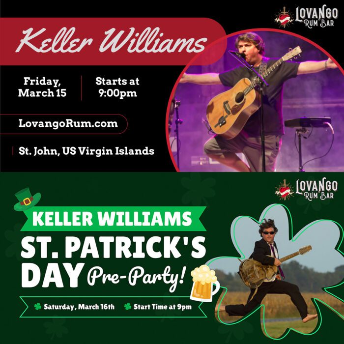 Lovango Rum Bar Welcomes Keller Williams & More: St. John Is The Caribbean's Ultimate Music Destination This March 11
