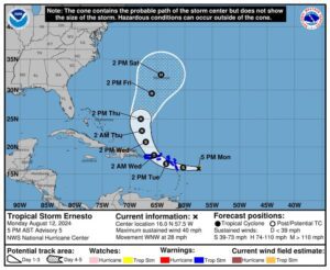 Tropical Storm Ernesto 1