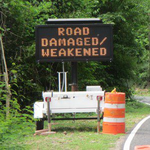 Road Damaged/Weakened Sign 