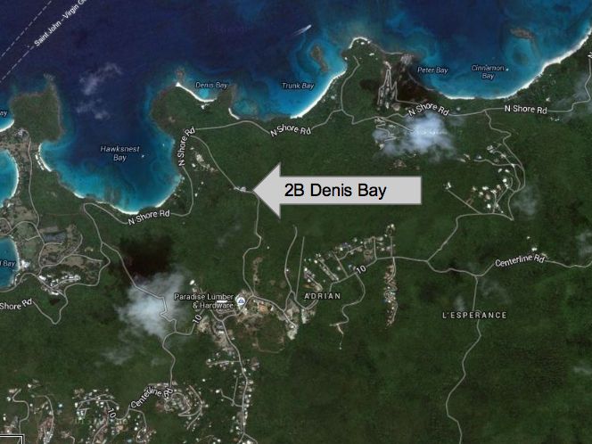 Marked Denis Bay Map