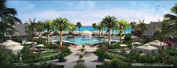 Artist's rendering of the new pool area