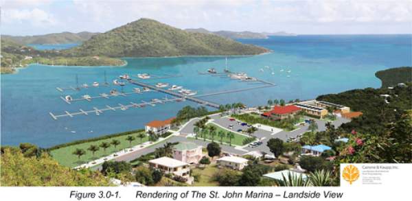 st. john marina landside view