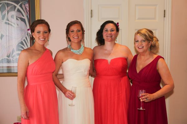 Amy Robinson with bridesmaids