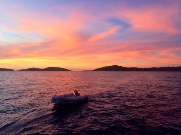 sunset dinghy