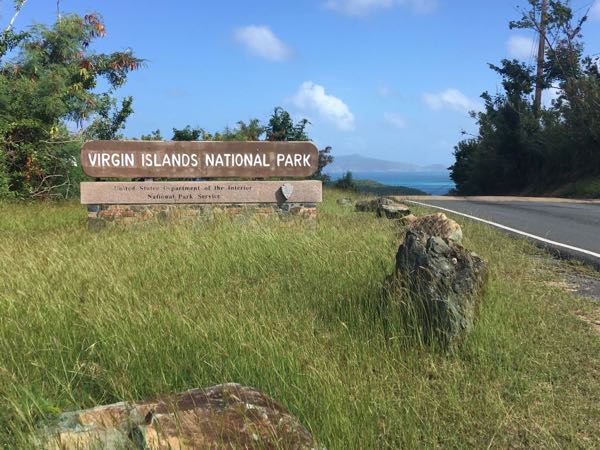 Virgin Islands National Park Sign - North Shore Road - January 6, 2018 