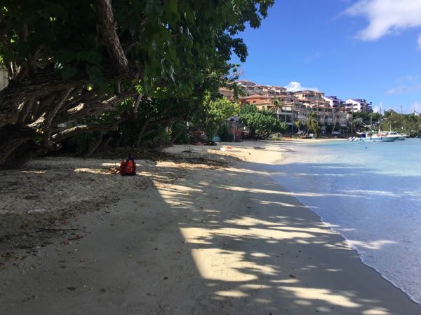 There are no more vessels on Cruz Bay beach. 
