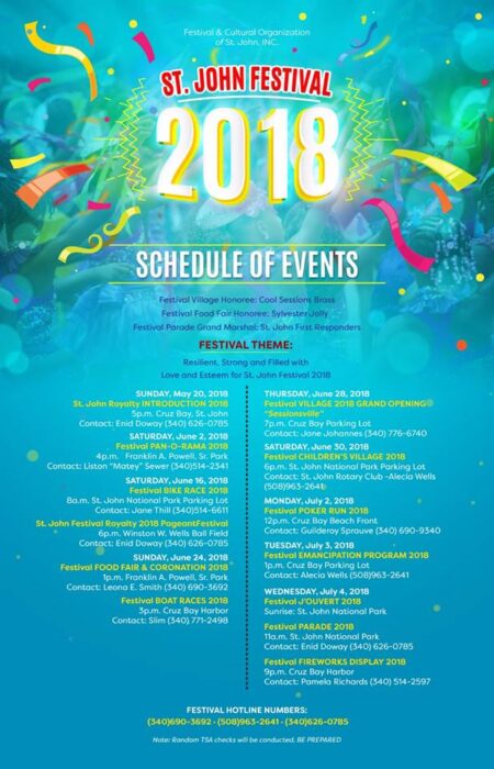 2018 festival events