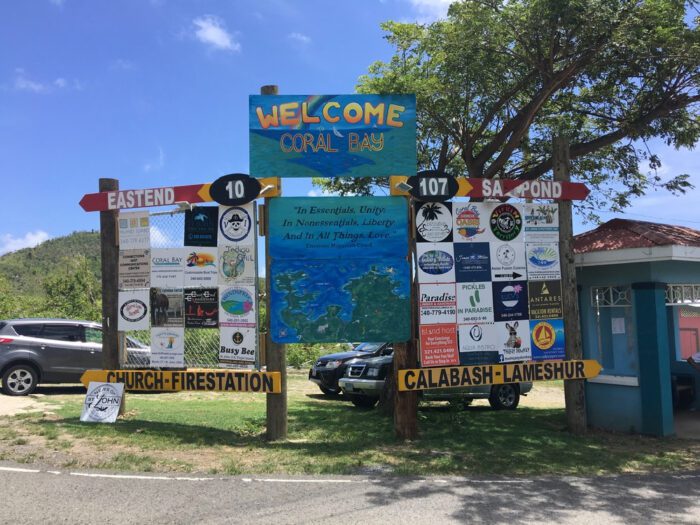 coral bay sign september 2018