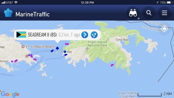 I took this screenshot from my Marine Traffic app Sunday afternoon. 