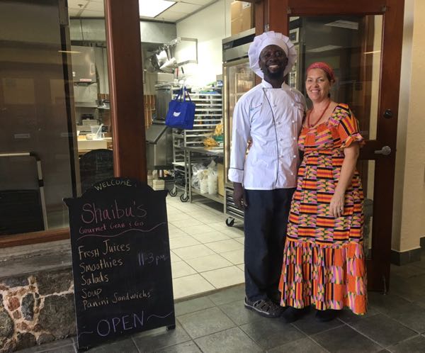 Shaibu and Julie recently opened Shaibu's Gourmet Grab and Go at the Marketplace. 