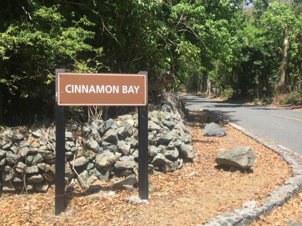 Cinnamon Bay sign april 29 2019