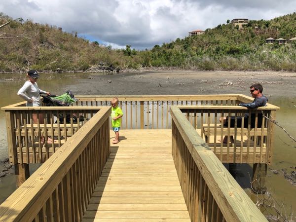 The Batten family enjoys the new bird deck. Image credit: Friends of the Park 