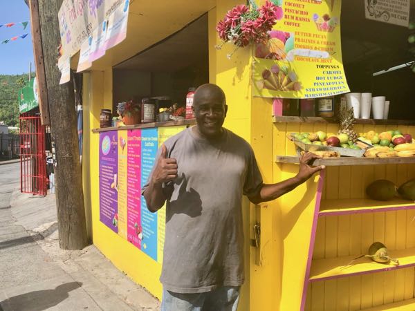 Thomas is the owner of Our Market Smoothies. He is one of our favorite people on St. John!