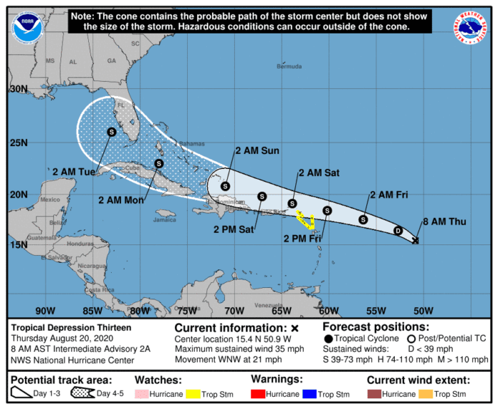 Tropical Depression 13 Update