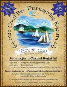 Traditional Thanksgiving Regatta and Race will take place Saturday November 28, 2020 1