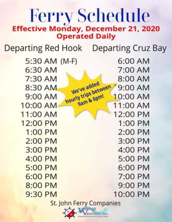 Updated Ferry Schedule - 12-21-2020 1