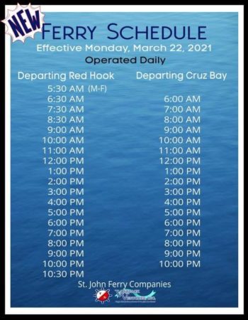 New Ferry Schedule! 1