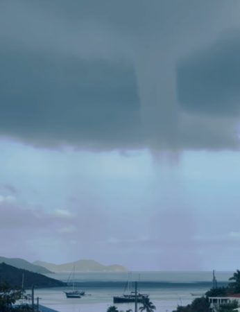 Natural Phenomenons on St. John: Waterspout to the East, Sahara Dust to the West 2