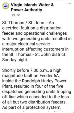 St. Thomas/St. John Power Outage Goes Into Twelfth Hour 1