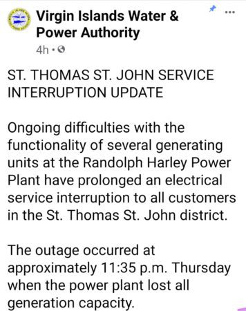 St. Thomas/St. John Power Outage Goes Into Twelfth Hour 2