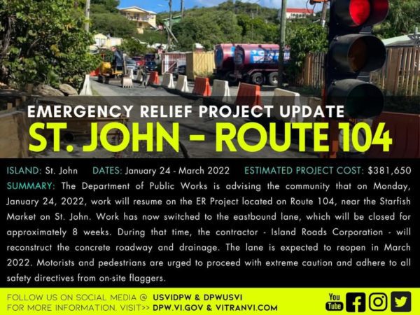 Progress Report: Road Construction in Cruz Bay 3