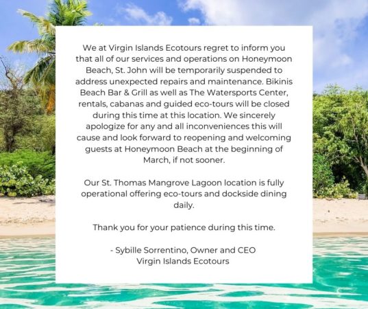 Bikini's on the Beach at Honeymoon Announces Permanent Closure 1