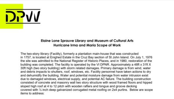"Open the Elaine Ione Sprauve Library" Protest and Cleanup This Saturday 9
