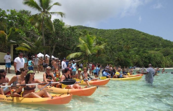 Chaotic Kayak Race Honors Wounded Warriors on Cruz Bay Beach This Weekend!