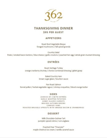 Thanksgiving Dining Options and Events in Love City 3