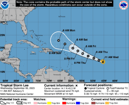 Latest: Storm Lee Continues To Strengthen, Unlikely To Hit Virgin Islands 2