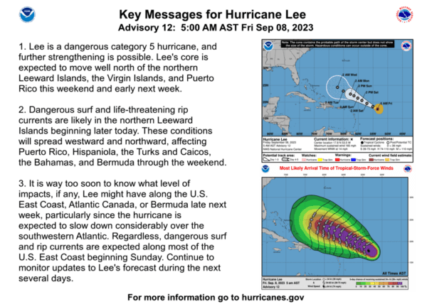 Latest: Storm Lee Continues To Strengthen, Unlikely To Hit Virgin Islands 1